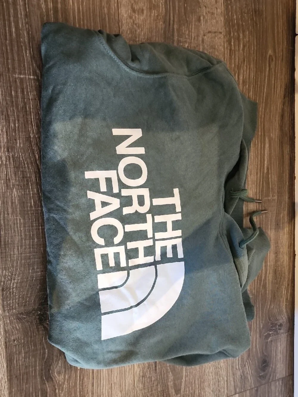 The North Face Men's Hoodie - Duck Green Logo Pullover
